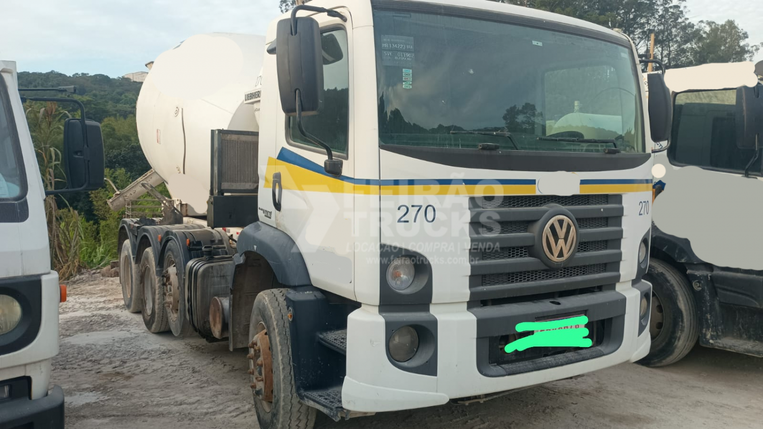 Caminhão Betoneira Volkswagen 26.280 Balão Liebherr 8 M - Ano 2021 - 4 eixos